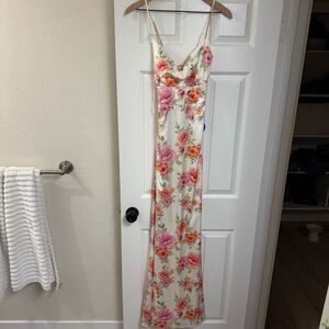 Windsor Floral Satin Formal Dress